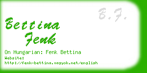 bettina fenk business card